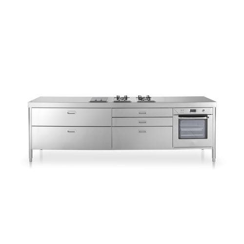 Cuisinière à gaz - C280-C120+C90+F60/1 - ALPES-INOX - électrique / 2 foyers / 1 four