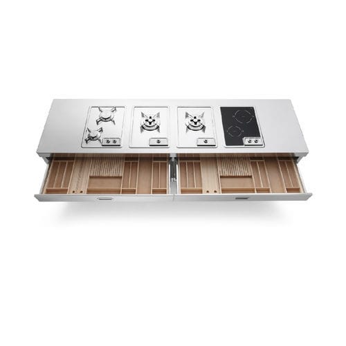 Meuble pour table de cuisson pose libre - C250-C120+C120+RE120+RE120/1 - ALPES-INOX