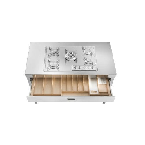 Table de cuisson à gaz - C130-C120/1 - ALPES-INOX - 5 foyers / encastrable / avec manettes