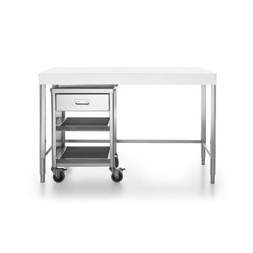 Élément de cuisine indépendant - 130C-BANCO-1 - ALPES-INOX - pose libre / avec roues / avec tiroir