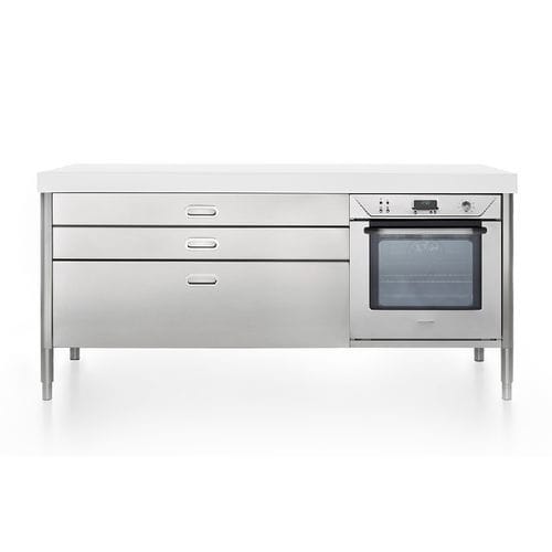 Élément de cuisine indépendant - 190C-C120+F60/1 - ALPES-INOX - pose libre / cuisson avant / avec tiroir