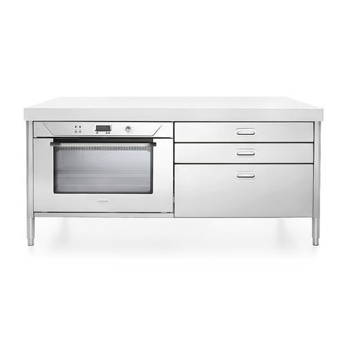 Élément de cuisine indépendant - 190C-F90+C90/1 - ALPES-INOX - pose libre / cuisson avant / avec tiroir