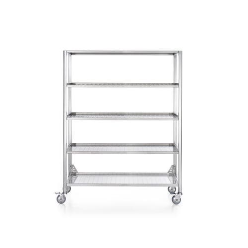 Étagère à roulettes - 128/165 DISPENSA APERTA - ALPES-INOX - contemporaine / en acier inoxydable / pour cuisine