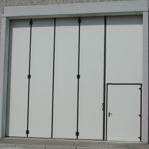 Porte industrielle pliante - Moreschi Chiusure Industriali S.r.l. - à empilement / en acier galvanisé / en acier inoxydable