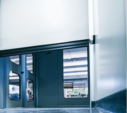 Porte industrielle enroulable - CLEAN - Moreschi Chiusure Industriali S.r.l. - en inox / en tissu / en tôle