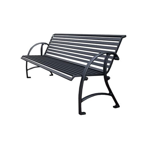 Banc public contemporain - PN031 - irollo - en fonte / en acier / avec dossier