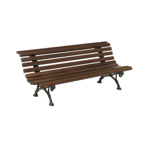 Banc public classique - PN002 - irollo - en fonte / en pin / en iroko