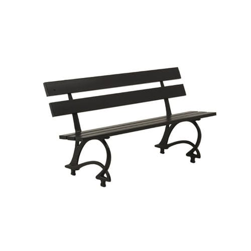 Banc de jardin classique - PN007 - irollo - en fonte / en bois / avec dossier