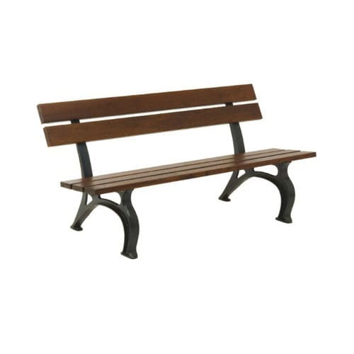 Banc public contemporain - PN012 - irollo - en fonte / en pin / en iroko