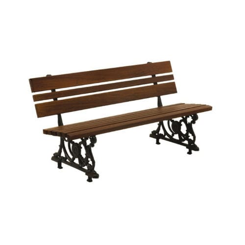 Banc public classique - PN013 - irollo - en fonte / en pin / en iroko