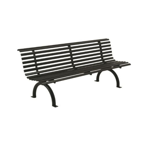 Banc public contemporain - PN019 - irollo - en fer galvanisé / avec dossier / sans accoudoirs