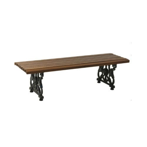 Banc public classique - PN041 - irollo - en fonte / en pin / en iroko