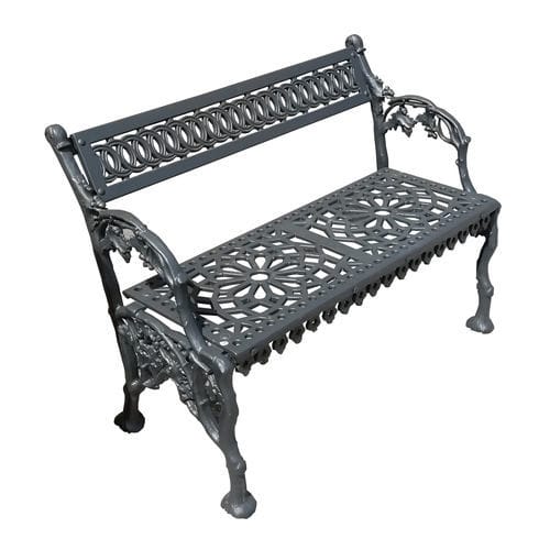 Banc public classique - PN004 - irollo - en fonte / avec dossier / avec accoudoirs