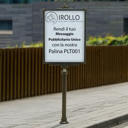 Panneau d'affichage publicitaire - PLT001 - irollo - sur pieds hauts / urbain / en fonte