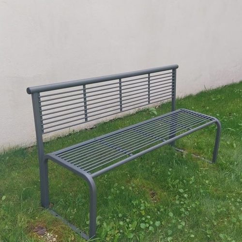 Banc public contemporain - PN092 - irollo - en acier galvanisé / en fer galvanisé / avec dossier