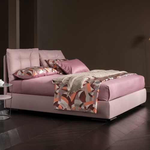 Lit double - Capri - ALTRENOTTI - contemporain / tapissé / avec tête de lit tapissée