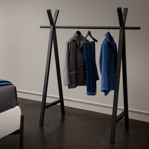 Porte-manteau sur pied - ALTRENOTTI - contemporain / en bois / noir