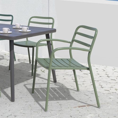 Chaise de jardin contemporaine - Immerse - Zaneti - d'extérieur / en aluminium / en contreplaqué