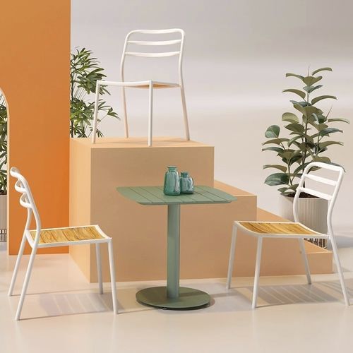 Table bistrot contemporaine - Agora - Zaneti - en acier / avec piètement en acier / ronde