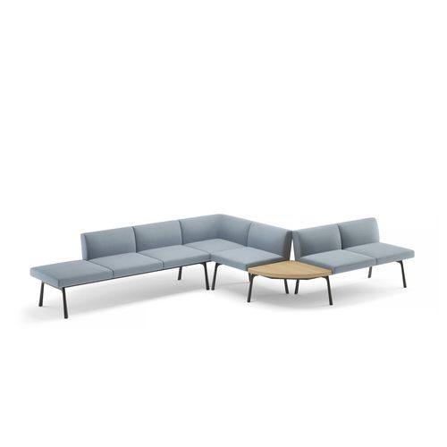 Banquette modulable - Altitude - Zaneti - contemporaine / en tissu / avec piètement en fonte d'aluminium
