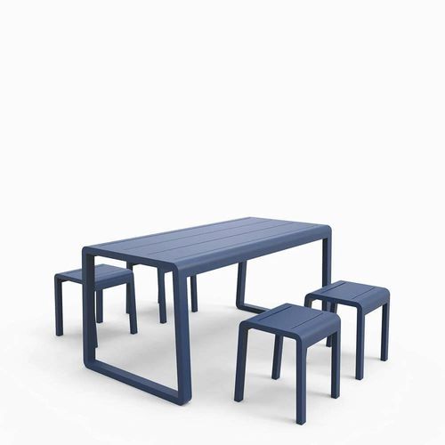 Ensemble table et chaises contemporain - Elite - Zaneti - d'extérieur / en aluminium / rectangulaire