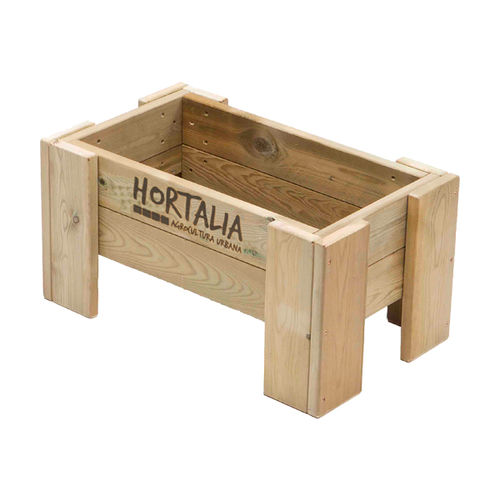 Jardinière en pin - MacetoHuerto - Hortalia - rectangulaire / contemporaine / pour les zones urbaines