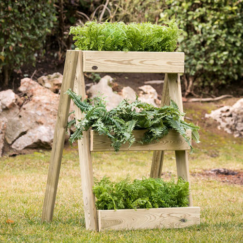 Jardinière en pin - Stand Line - Hortalia - rectangulaire / verticale / contemporaine