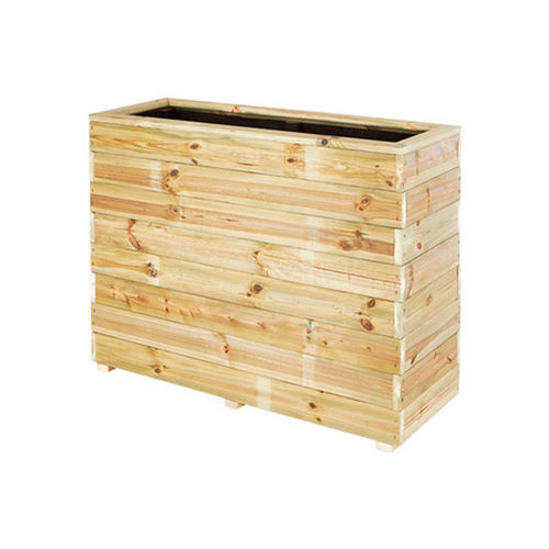 Jardinière en bois - KOMA - Hortalia - rectangulaire / à roulettes / avec treillage