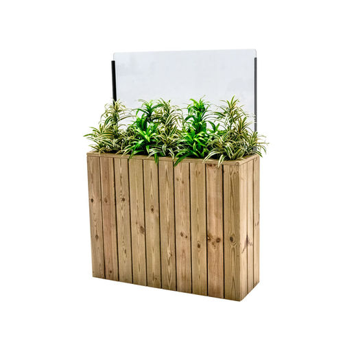 Jardinière en bois - J100A34PH60 - Hortalia - rectangulaire / modulable / avec brise-vent
