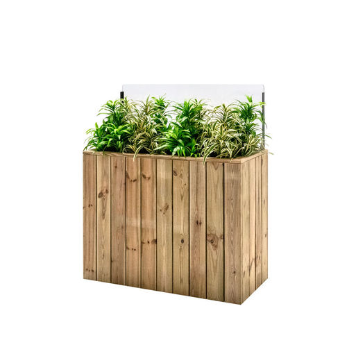 Jardinière en bois - J100A44PH40 - Hortalia - rectangulaire / modulable / avec brise-vent