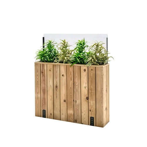 Jardinière en bois - J100PH40 - Hortalia - rectangulaire / modulable / avec brise-vent