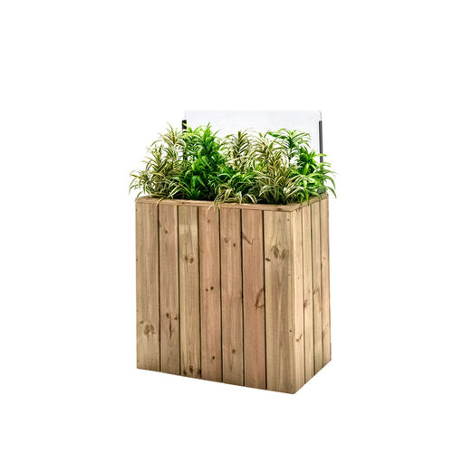 Jardinière en bois - J75A44PH40 - Hortalia - rectangulaire / modulable / avec brise-vent
