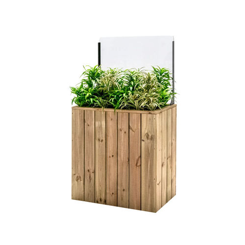 Jardinière en bois - J75A44PH60 - Hortalia - rectangulaire / modulable / avec brise-vent