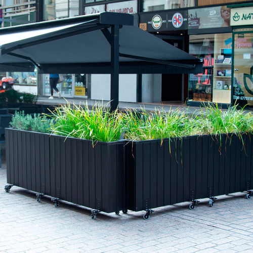 Jardinière en bois - J100R - Hortalia - rectangulaire / modulable / à roulettes