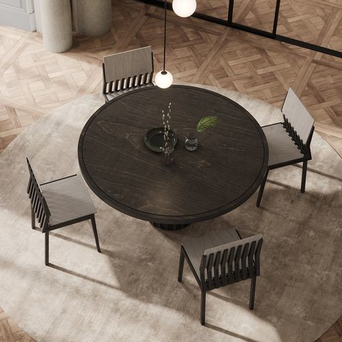 Table à manger contemporaine - LAGOM - Laengsel - en contreplaqué / en bois teinté / en bouleau
