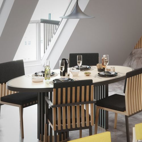 Table à manger contemporaine - AALTO - Laengsel - en contreplaqué / en bouleau / avec piètement en bouleau