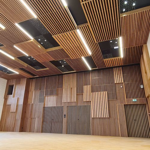 Panneau acoustique pour mur - WL H7 38 - Woodslines - pour plafond / en mélèze / en bois massif