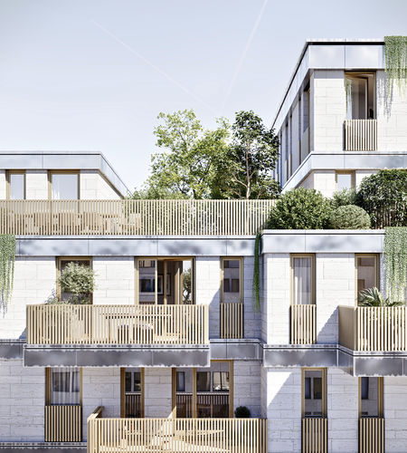 Garde-corps en aluminium - EKRIT - Majuskule - à barreaux / d'extérieur / pour balcon