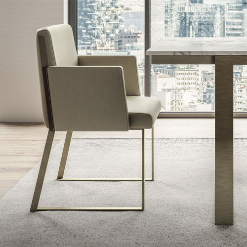 Chaise de salle à manger contemporaine - PALIO - Casa Covre - d'intérieur / en tissu / en cuir