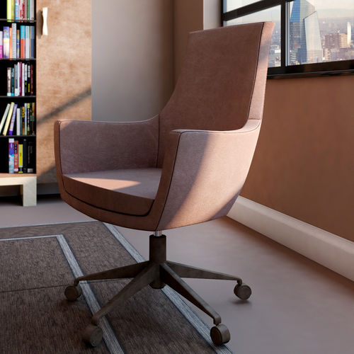 Chaise de bureau contemporaine - Ospite Campo - Casa Covre - d'intérieur / en tissu / en cuir