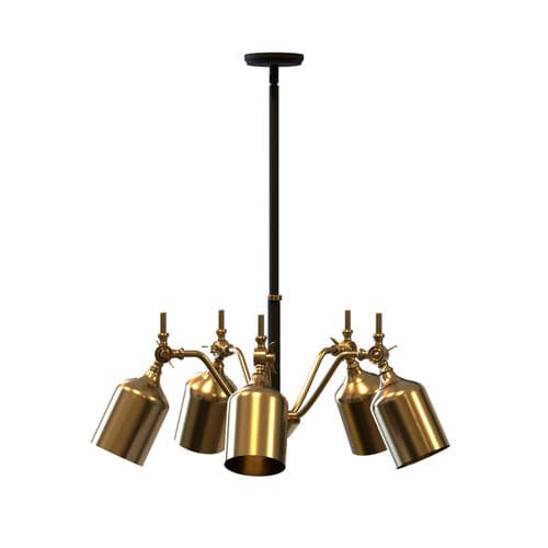 Lustre contemporain - DIRETTORE - Ambiate Lighting - en métal / 5 ampoules / professionnel