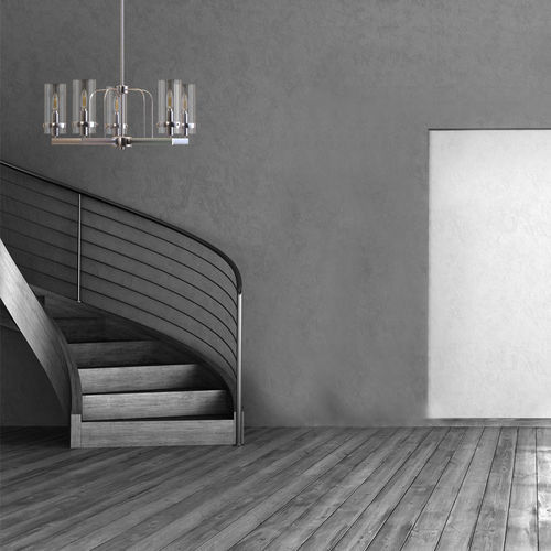 Lustre contemporain - LUCIA - Ambiate Lighting - en verre / en acier / en nickel