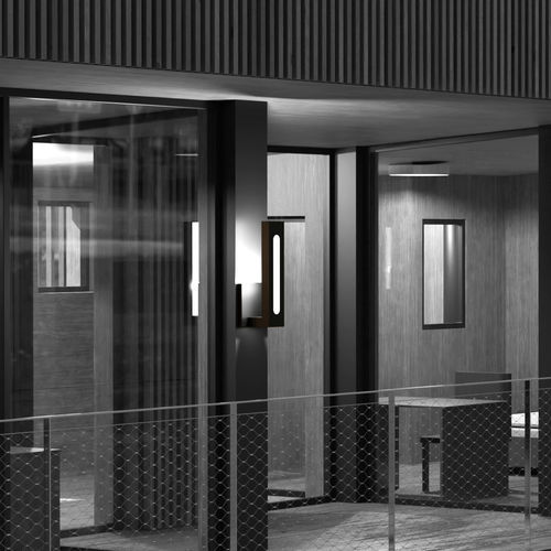 Applique murale contemporaine - SNELLO - Ambiate Lighting - d'extérieur / en aluminium / rectangulaire