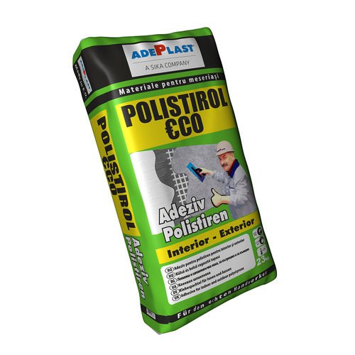 Mortier-colle à isolation thermique - POLISTIROL ECO  - AdePlast - pour panneaux d'isolation / polymère / minéral