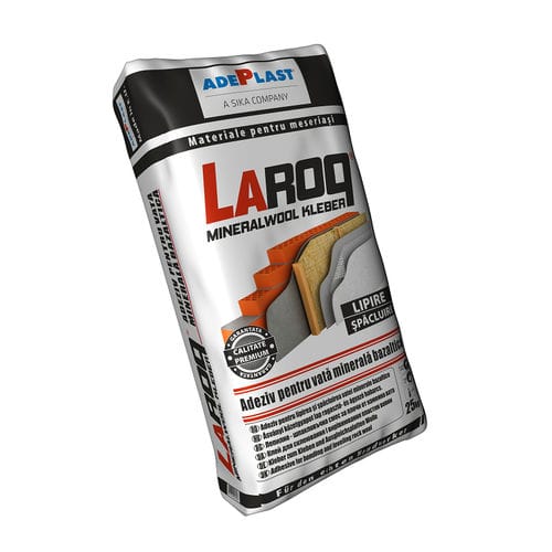 Mortier-colle de scellement - LAROQ MINERALWOOL KLEBER  - AdePlast - pour panneaux d'isolation / polymère / minéral