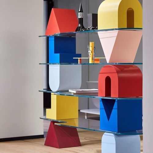Étagère contemporaine - Transparent Design SRL - en verre / transparente / multicolore