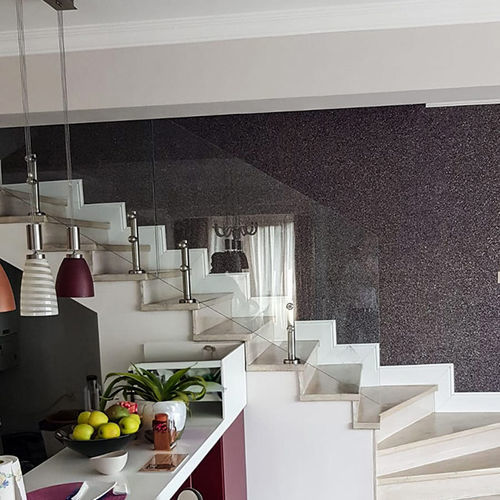 Garde-corps en verre - Transparent Design SRL - en aluminium / en inox / à panneaux en verre