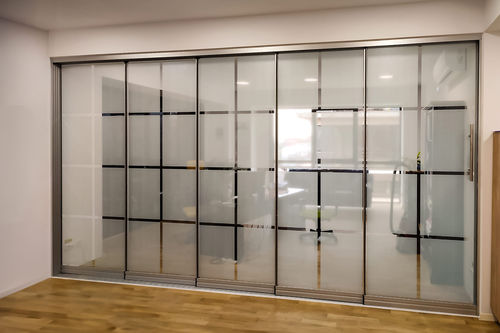 Panneau en verre acoustique - Transparent Design SRL - feuilleté / trempé / à motif