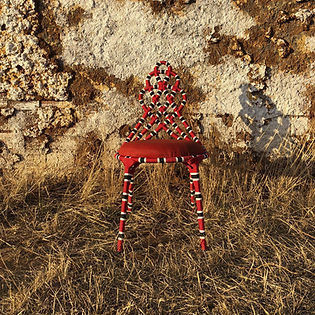 Chaise contemporaine - COBRA CORAL - Sergio J. Matos - d'intérieur / en tissu / avec piètement en acier inoxydable