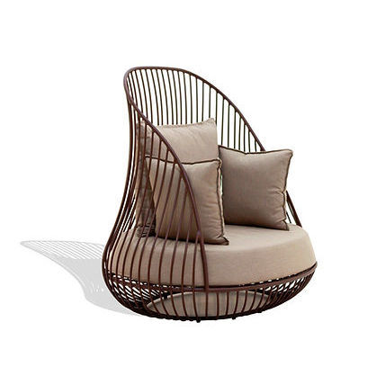 Chauffeuse contemporaine - IKAL - Sergio J. Matos - en tissu / en aluminium / avec coussin amovible